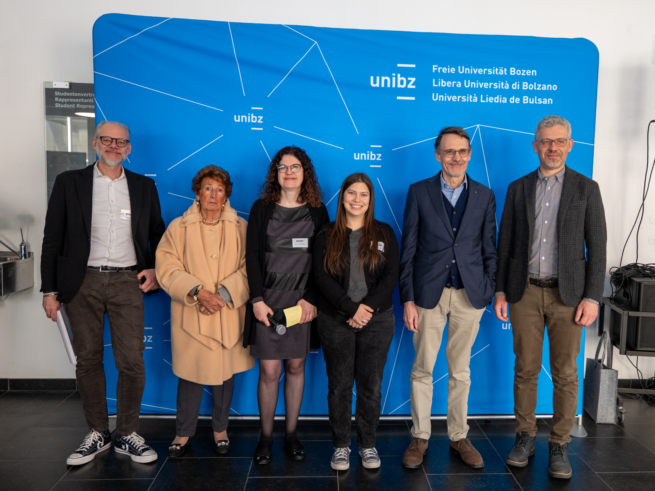 rappresentanti di MUA, Career Service, sh.asus, il Direttore generale unibz e il Protettore alla Didattica